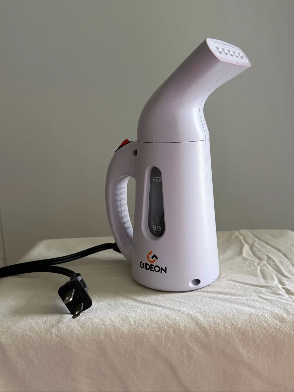 White Travel Garment Steamer - Portable Handheld Steamer, powerful, works